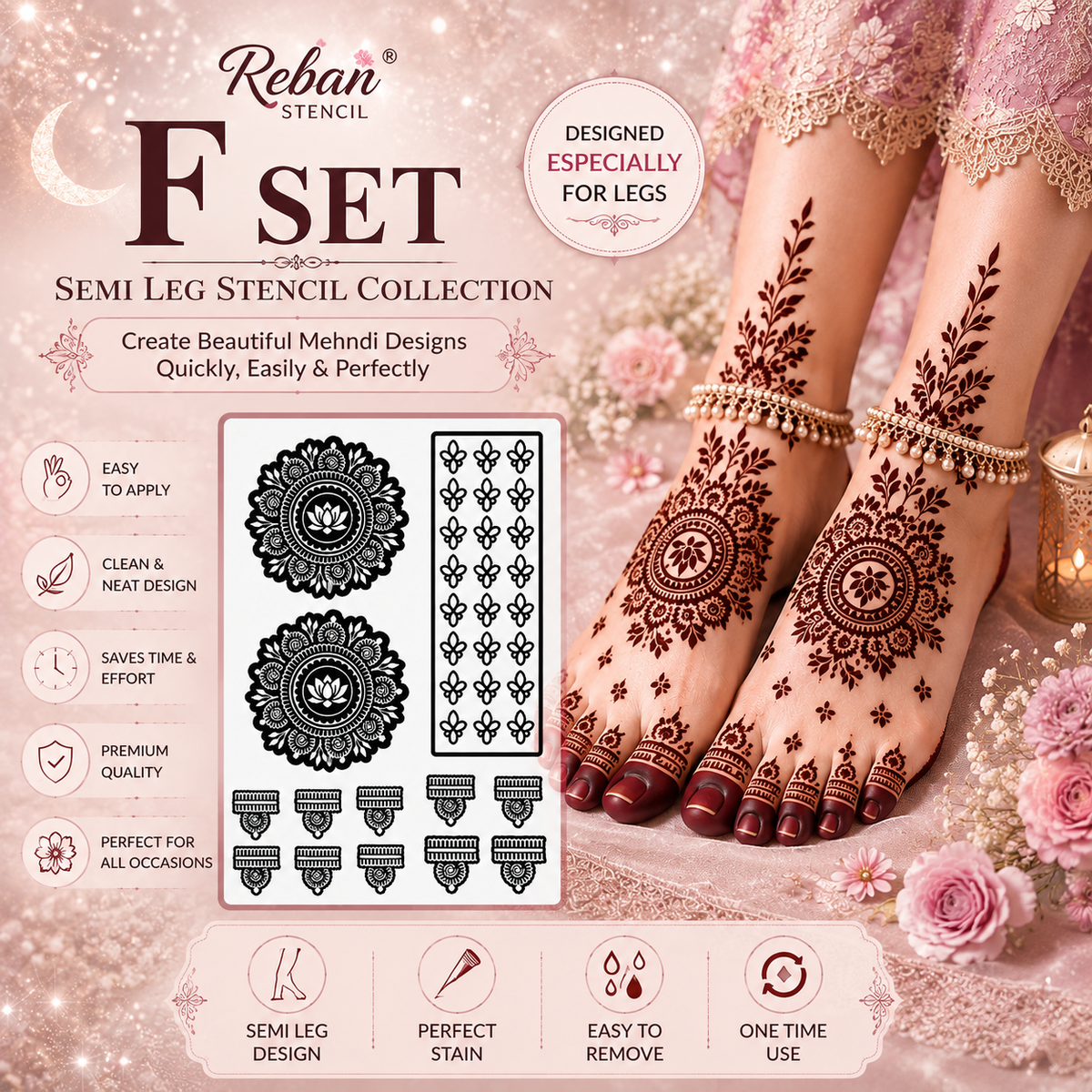 SET F - SEMI LEG STENCIL