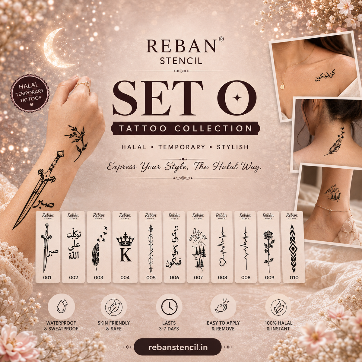 SET O - TEMPORARY TATTOO