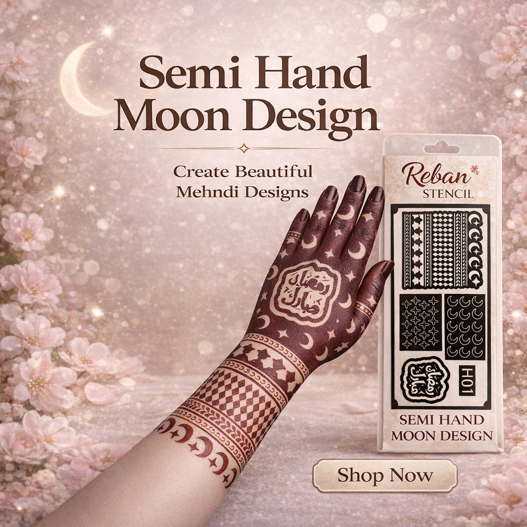 SET H - RAMZAAN SPECIAL SEMI HAND STENCIL.
