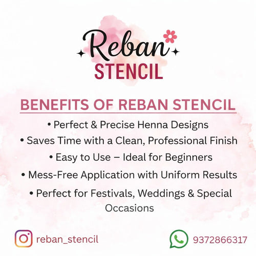 Bow Hand Mehndi Stencil for Kids Beginners