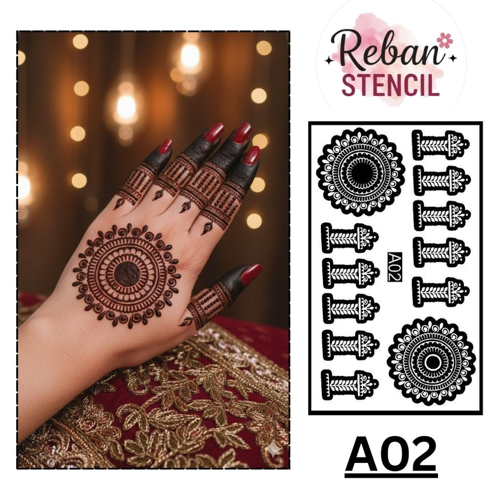 CODE NO. - A02 / MANDALA STENCIL/ REBAN STENCIL.