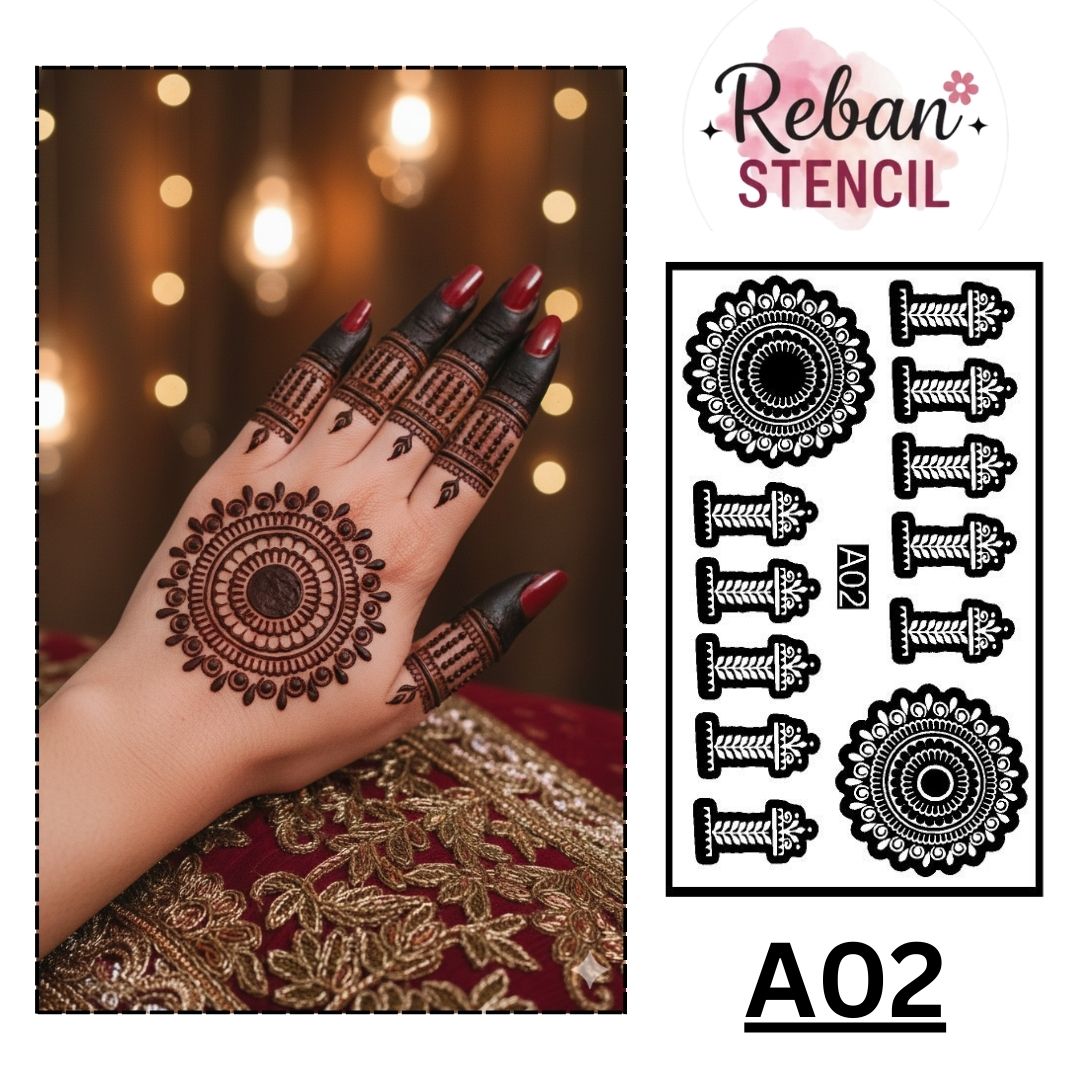 CODE NO. - A02 / MANDALA STENCIL/ REBAN STENCIL.