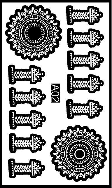 CODE NO. - A02 / MANDALA STENCIL/ REBAN STENCIL.