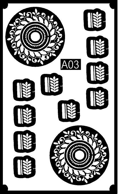CODE NO. - A03 / MANDALA STENCIL/ REBAN STENCIL.