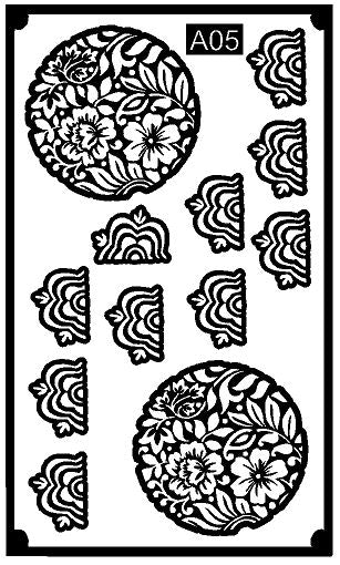 CODE NO. - A05 / MANDALA STENCIL/ REBAN STENCIL.
