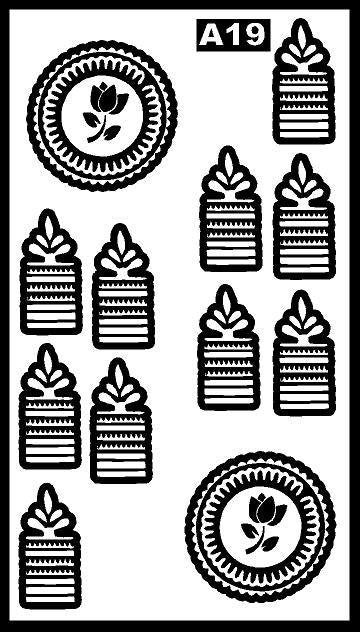 CODE NO. - A19 / MANDALA STENCIL/ REBAN STENCIL.