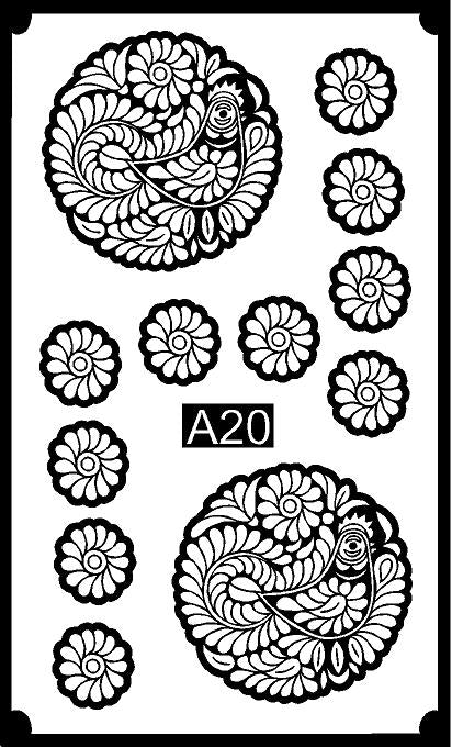 CODE NO. - A20 / MANDALA STENCIL/ REBAN STENCIL.