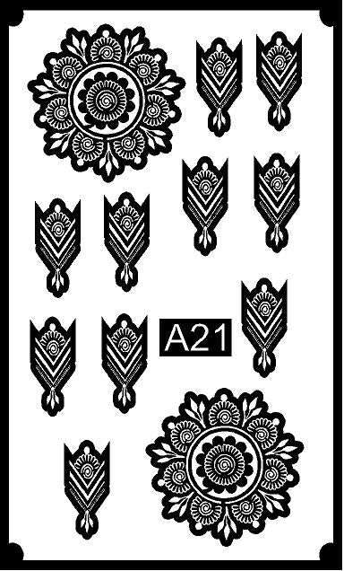 CODE NO. - A21 / MANDALA STENCIL/ REBAN STENCIL.