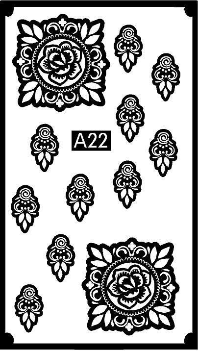 CODE NO. - A22 / MANDALA STENCIL/ REBAN STENCIL.