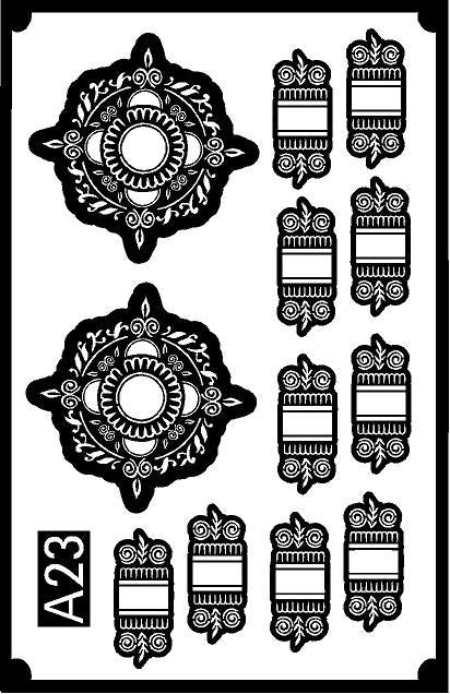 CODE NO. - A23 / MANDALA STENCIL/ REBAN STENCIL.