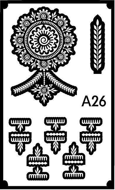 CODE NO. - A26 / MANDALA STENCIL/ REBAN STENCIL.