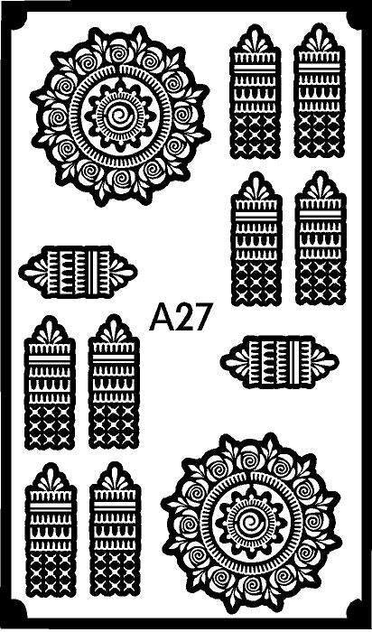 CODE NO. - A27 / MANDALA STENCIL/ REBAN STENCIL.