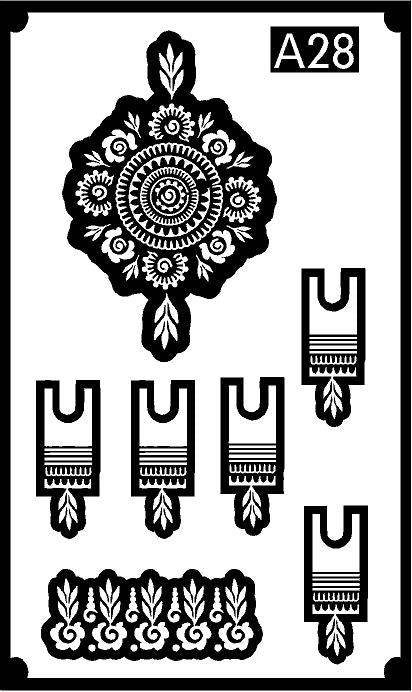 CODE NO. - A28 / MANDALA STENCIL/ REBAN STENCIL.