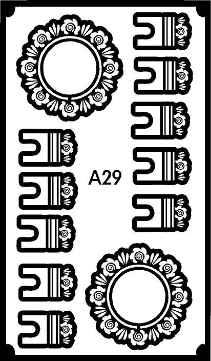 CODE NO. - A29 / MANDALA STENCIL/ REBAN STENCIL.