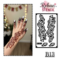 Premium Mehndi Stencil for Hands REBANSTENCIL B13