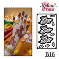 Professional Mehndi Stencil for Quick & Elegant Designs REBANSTENCIL B16
