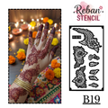 Designer Long Mehndi Stencil – Extended Arm & Hand Pattern REBANSTENCIL B19