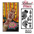 Festival Edition Long Mehndi Stencil – Decorative Trail Design REBANSTENCIL B35