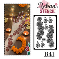 Designer Extended Mehndi Stencil – Elegant Arm Styling Pattern REBANSTENCIL B41