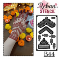 Designer Extended Mehndi Stencil – Elegant Arm Styling Pattern REBANSTENCIL B44