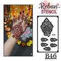 Designer Festival Mehndi Pattern – Elegant Hand Art REBANSTENCIL B46