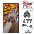 Professional Mehndi Stencil for Quick & Elegant Design REBANSTENCIL B48