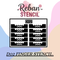 Premium Finger Design Mehndi Stencil for Quick Application REBAN STENCIL D02