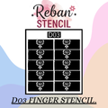 Fine Detail Finger Mehndi Art Stencil for Modern Looks REBAN STENCIL D03