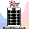Stylish Finger Pattern Mehndi Stencil for Festive Wear REBAN STENCIL D04