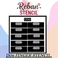 Professional Finger Mehndi Stencil for Clean & Precise Designs REBAN STENCIL D06