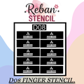 Artistic Finger Mehndi Stencil for Traditional & Modern Styles REBAN STENCIL D08