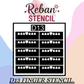 Premium Quality Finger Mehndi Stencil for Smooth Application REBAN STENCIL D13