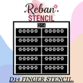 Minimal Finger Mehndi Stencil for Subtle & Chic Look REBAN STENCIL D14