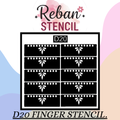 Creative Finger Mehndi Design Stencil for Instant Styling REBAN STENCIL D20