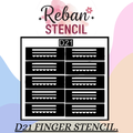 Precision Finger Mehndi Stencil for Fine Line Detailing REBAN STENCIL D21