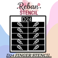 Premium Finger Mehndi Design Stencil for Perfect Patterns REBAN STENCIL D24