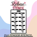 Minimalist Finger Mehndi Stencil for Modern Hand Styling REBAN STENCIL D25