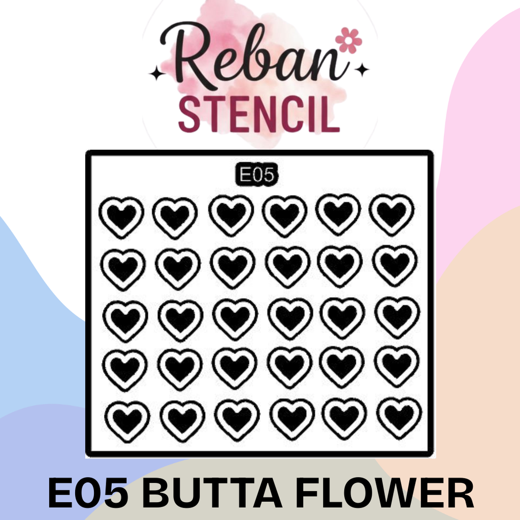 Designer Butta Floral Grid Stencil for Symmetrical Mehndi Art REBAN STENCIL E05