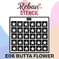 Multipattern Butta Flower Mehndi Stencil for Instant Styling REBAN STENCIL E06