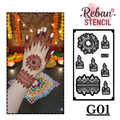 Premium Mandala Bracelet Mehndi Stencil for Elegant Hand Designs
