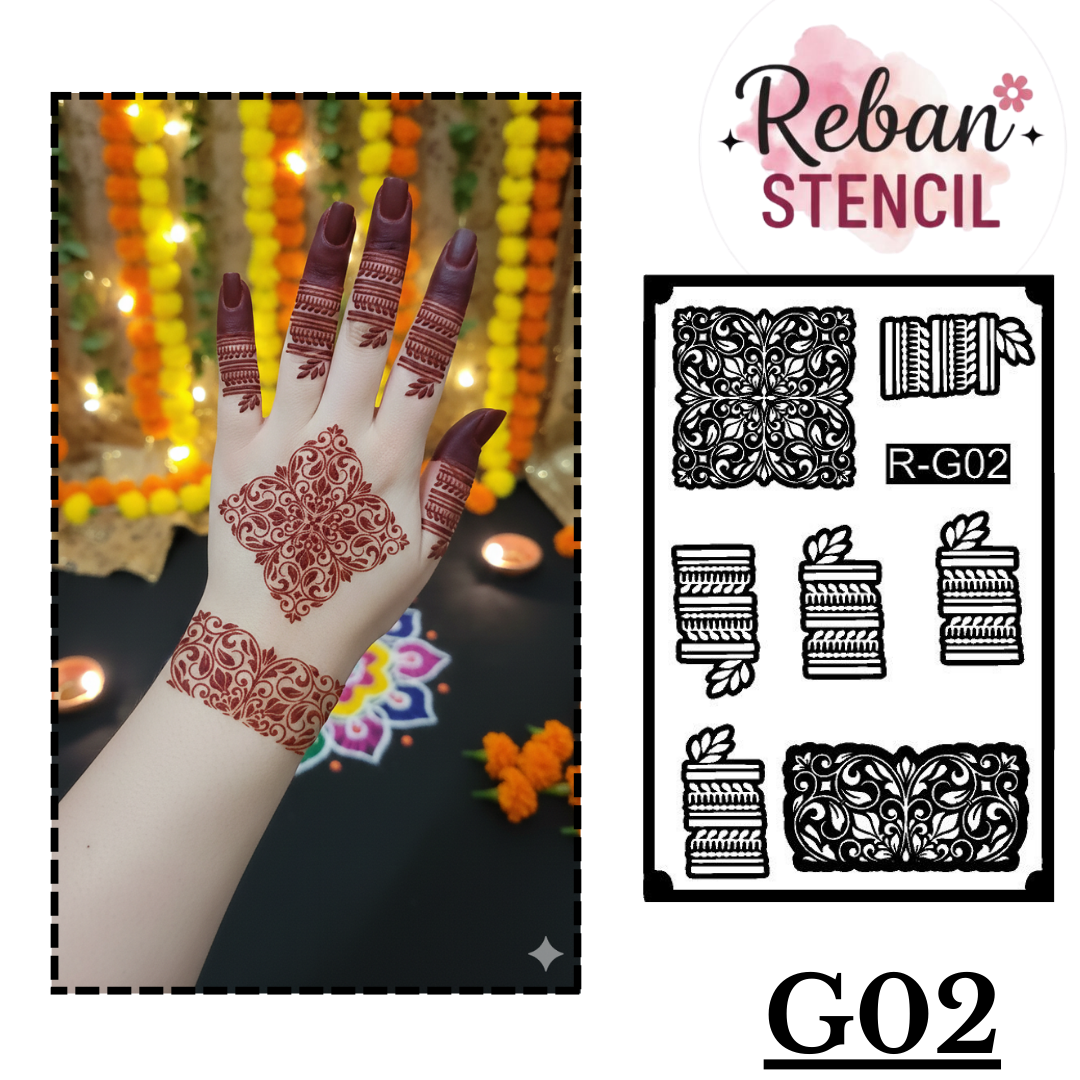 Modern Mandala Wrist Mehndi Stencil for Trendy Hand Styling
