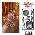 Modern Mandala Wrist Mehndi Stencil for Trendy Hand Styling REBANSTENCIL G04