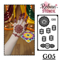 Fine Detail Mandala Bracelet Mehndi Stencil for Clean Impressions REBANSTENCIL G05