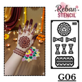 Stylish Mandala Bracelet Mehndi Stencil for Quick and Easy Designs REBANSTENCIL G06