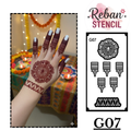Elegant Mandala Wrist Mehndi Stencil for Festive and Bridal Looks REBAN STENCIL G07