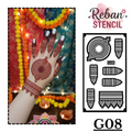Decorative Mandala Bracelet Mehndi Stencil for Beautiful Hand Art RENANSTENCIL G08