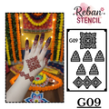 Modern Mandala Wrist Mehndi Stencil for Trendy Hand Styling REBANSTENCIL G09