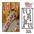 Eid Special Moon Mehndi Stencil for Festive Hand Designs REBANSTENCIL I01
