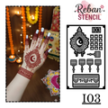 Premium Eid Mehndi Stencil – Crescent Moon Artwork R̥EBANSTENCIL I03