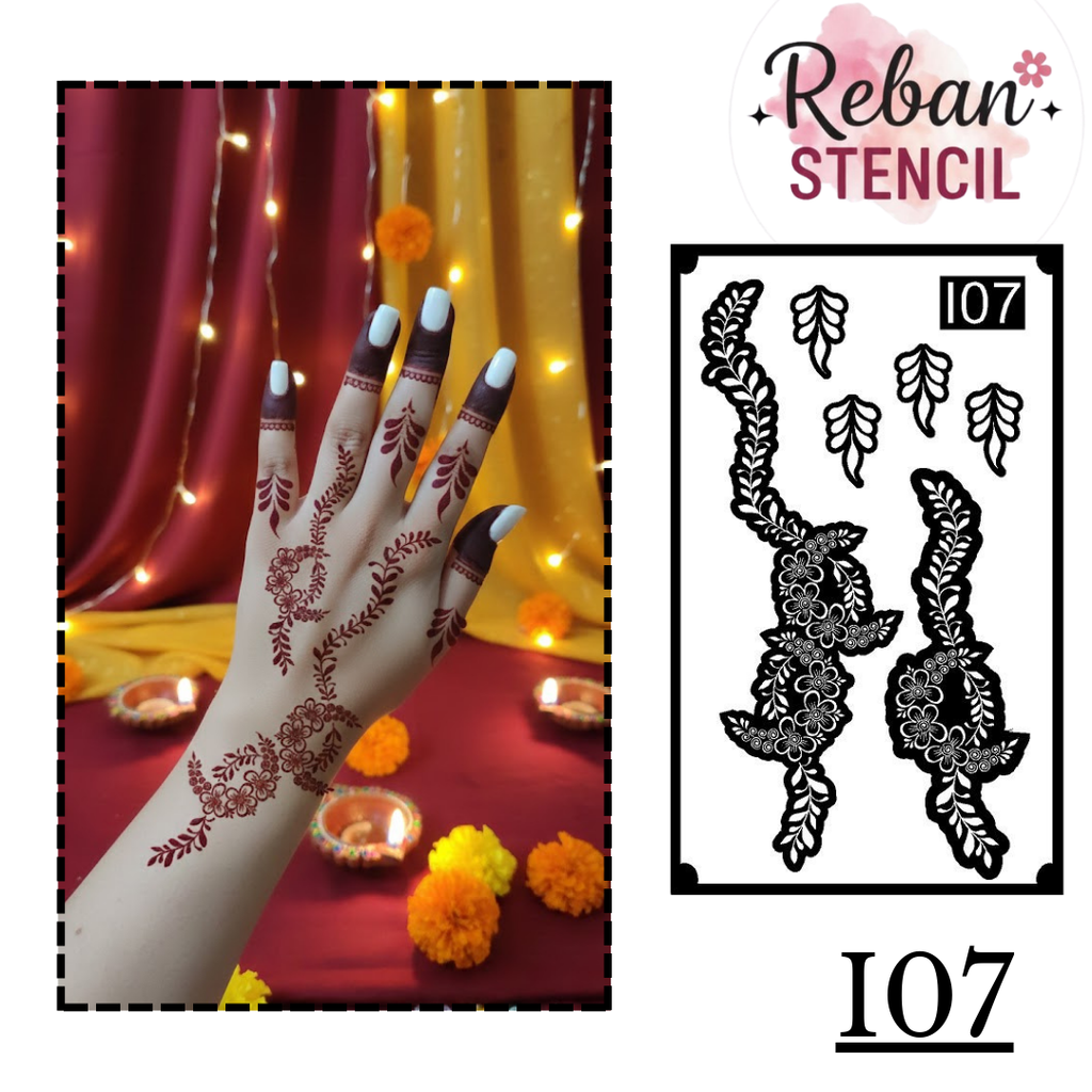 Premium Eid Mehndi Stencil REBANSTENCIL I07